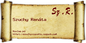 Szuchy Renáta névjegykártya