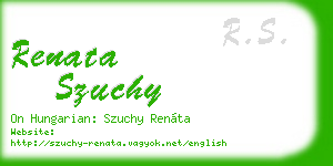 renata szuchy business card